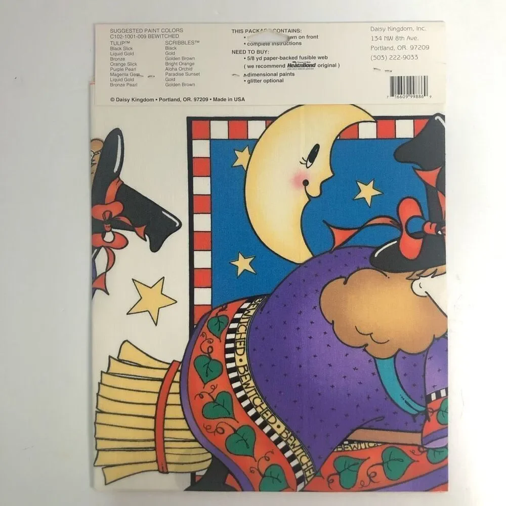 daisy kingdom bewitched halloween no sew‎ fabric appliqué kit cute witch crafts